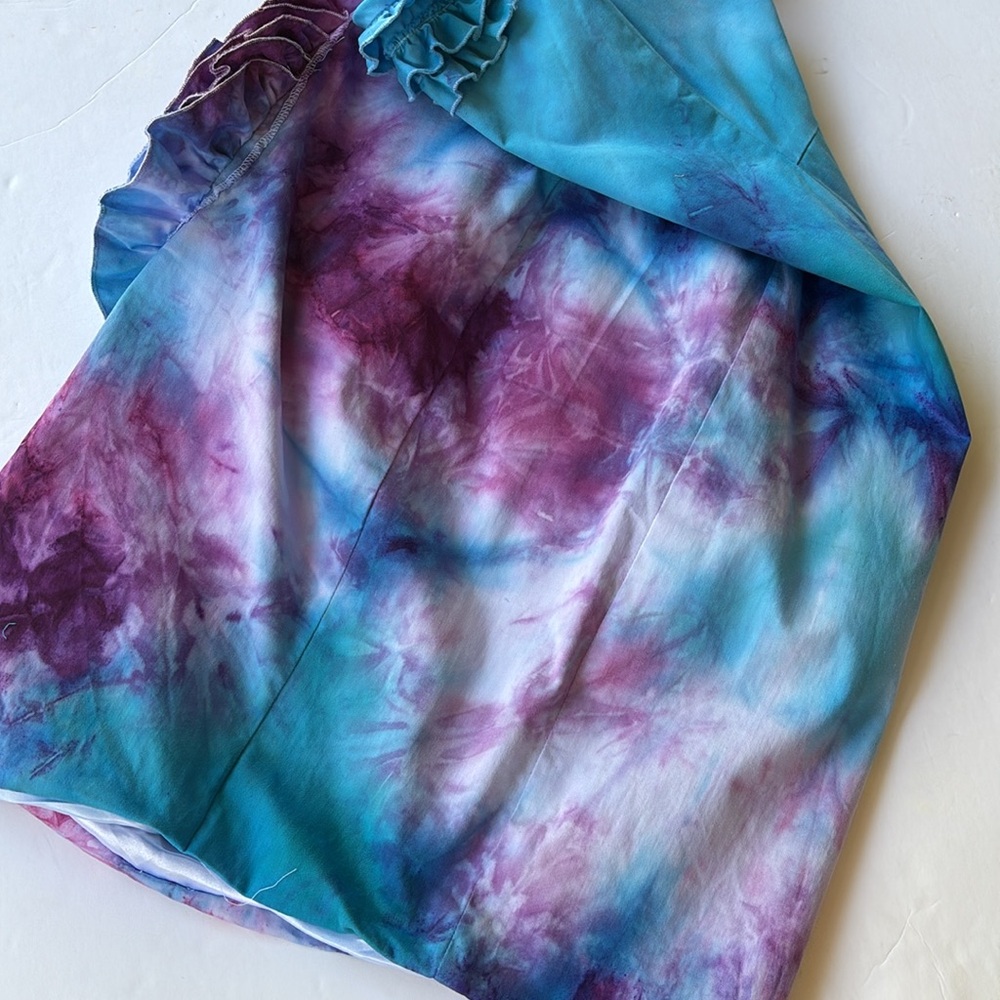 Vintage Betsey Johnson Bow Dress Cupcake Y2k 8 6 Medium Tie Dye Colorful Pride M - Picture 17 of 17